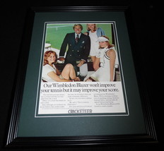 1978 Cricketeer Wimbledon Blazer Framed 11x14 ORIGINAL Vintage Advertise... - £31.53 GBP