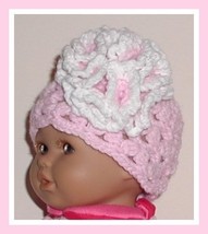 Boutique Preemie Hats, Pink Preemie Flower Hat - $10.75