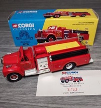 CORGI CLASSICS 52602 &quot;GETTYSBURG FD&quot; MACK B PUMPER FIRE DEPARTMENT TRUCK... - £17.60 GBP