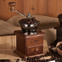 Classical Wooden Mini Manual Coffee Grinder Retro Spice Mill With High-quality P - £40.17 GBP