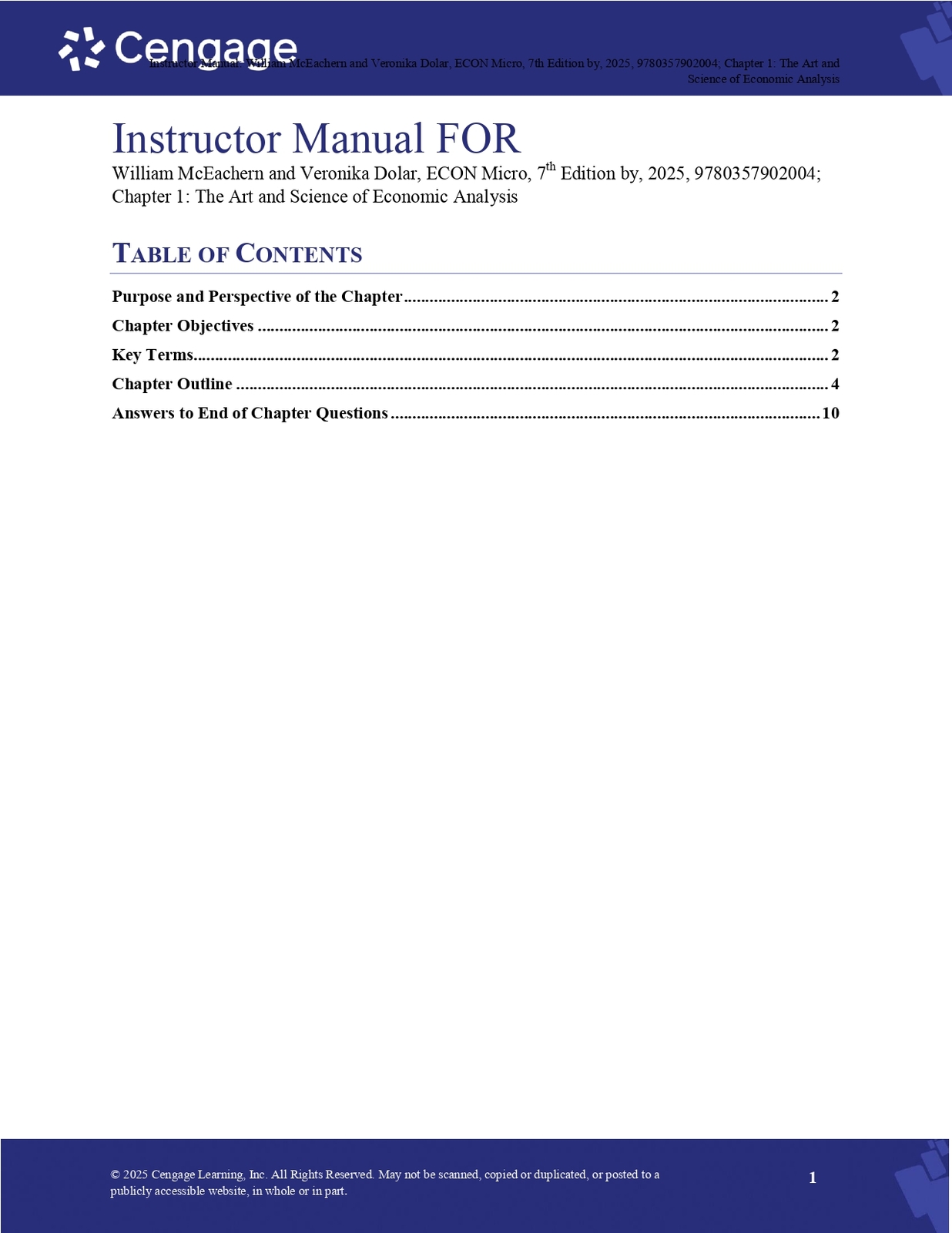 Solution Manual For ECON MICRO, 7th Edition by William A. McEachern, Ver... - $17.20