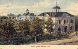 Public Square Newkirk Oklahoma 1910 postcard - £6.29 GBP