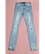 Aero Women&#39;s Junior Sz 0 Distressed High Rise Denim Jegging Light Wash 2... - $8.00