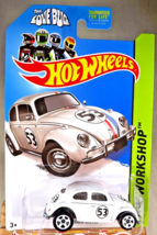 2014 Hot Wheels #191 Hw Workshop-HW All Stars Volkswagen Beetle White &quot;Love Bug&quot; - £19.27 GBP