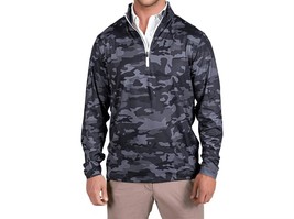 2Putt Men&#39;s Camo Q-Zip Pullover Black - $45.00