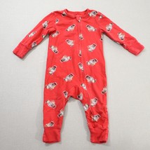 Polo Ralph Lauren Teddy Bear Sled Romper 0-6M Red Outfit Bodysuit Classic Core - £22.60 GBP
