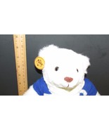 Russ soft pets Caress Soap white polar Bear Plush Teddy blue sweater w/ ... - £7.88 GBP
