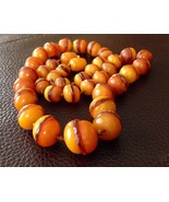 RARE Authentic OLD Victorian to ArtDeco EGG YOLK BUTTER SCOTCH amber nec... - $166,119.97 MXN