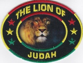 THE MIGHTY LION OF JUDAH SEW/IRON ON PATCH BOB MARLEY RASTAFARIAN JESUS ... - $10.99