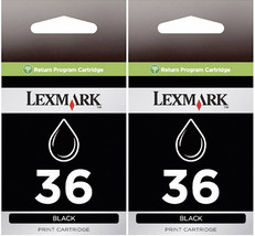 New Genuine Lexmark 36 2PK Ink Cartridges Box X Series X4650 X3650 - £17.30 GBP