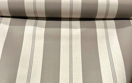 Sunbrella Mayfield Marine Waterproof Fabric Moreland Taupe 4880 Striped 47&quot; Bty - £9.02 GBP