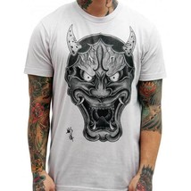 Men&#39;s OG Hanya Hori Yo Oni Japanese Demon Asian Black Market Art Gray Tee Tshirt - £17.32 GBP