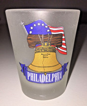 Vintage PHILADELPHIA Pennsylvania Liberty Bell Shot Glass Bar Shooter Souvenir - £4.69 GBP