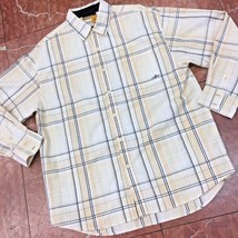 Men&#39;s Rocawear White Plaid Long Sleeve Button Down Shirt - $89.00
