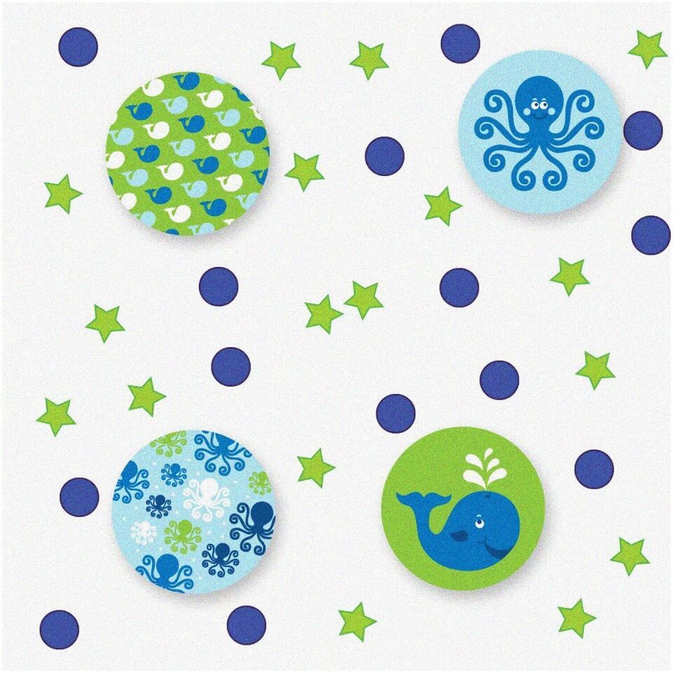 Ocean Preppy Boy 1st Birthday Party Decoration Confetti - $18.80