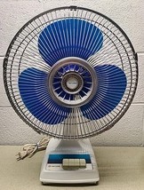 VTG TATUNG 3-SPEED OSCILLATING DESK FAN BLUE BLADES MODEL LC12-WSP WORKS... - $125.32 CAD