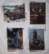 Completed Diamond Painting Art Wall Hanging Finished Motorcycle Lot - £23.35 GBP
