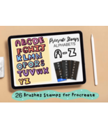 A-Z Alphabet Procreate Brush Stamp. - $5.00