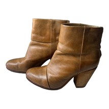Rag &amp; Bone Newbury Camel Leather Newbury Ankle Booties Size 7 - £67.26 GBP