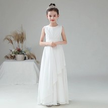 Chiffon Flower Girl Dress For Wedding Party First Communion 2023 Little Bride Go - £80.23 GBP