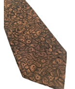 Vintage 1960s Tie Necktie Skinny Copper Brown Textured Print Skinny 2.25... - €31,82 EUR