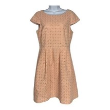 J.Crew Womens Peach Cap Sleeve Lace Overlay Dress Size 6 Style F3098 - $37.16