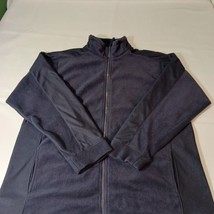 Highland Outfitters Men's Blue Full Zip Pockets Fleece Jacket Size Medium image 8