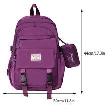 Nylon School Book Bags Large Capacity Simple Women Student Backpack Fashion Port - £53.58 GBP