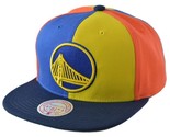Golden State Warriors Mitchell &amp; Ness NBA Pinwheel Basketball Men&#39;s Snap... - $30.39