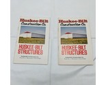 (2) Vintage 3.5&quot; X 5.5&quot; Notebook Lined Pages Huskee-Bilt Construction Il... - £12.67 GBP