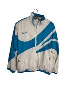 Vintage Harrods Track/Tennis Jacket White Blue Full Zip Lightweight Mens L - $35.00