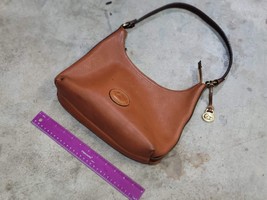 Pre-Owned Vintage Dooney &amp; Bourke DB Brown Leather Purse Hand Bag - £37.25 GBP