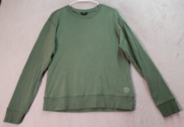 Allbirds Sweater Unisex Medium Green Cotton Long Raglan Sleeve Crew Neck Logo - £19.61 GBP