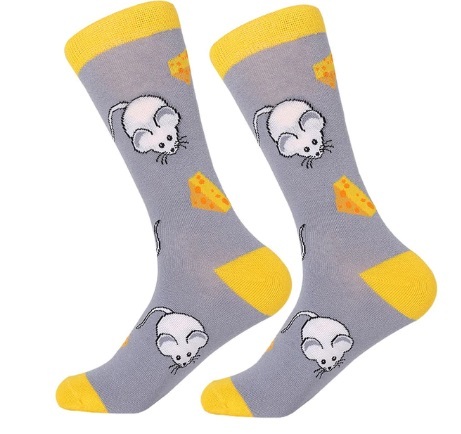 1 pair socks cotton funny crew socks cartoon