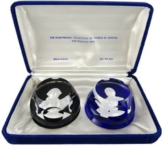 Franklin Mint Bicentennial Cameos in Crystal John Paul Jones &amp; Admiral de Grasse - £27.77 GBP