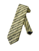 Danggi Man Men&#39;s Sheet Music Sheetmusic Necktie Neck Tie - Beige - One Size - £15.52 GBP