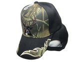 Deer Buck Head Antlers Hunter Camo Bill Black Main Embroidered Cap CAP90... - $9.89