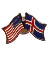 Box of 12 Iceland &amp; US Friendship Flag Lapel Pins  - $27.10 CAD