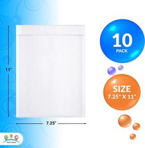 10 White Kraft Bubble Padded Envelopes Mailers Self-Sealing 7.25x11 - £10.95 GBP