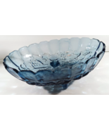 Indiana Glass ICE BLUE Oval FRUIT GARLAND Pattern Footed CONSOLE BOWL - $439.69 MXN