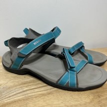 Women’s Teva Sandals Teal Grey Gray Straps Sz 8 - EUC - £19.16 GBP