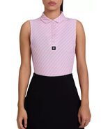 Bad Birdie Women&#39;s Sleeveless Performance Golf Polo Pink Geometric Print... - €34,13 EUR