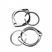 Harley Exhaust Pipe Flange Clamp Retaining Ring Set Evo / Twin Cam / Sportster - £23.64 GBP