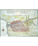 Japan, Osaka, rare early map by De Charlevoix, 1736, Plan de la Ville d ... - $249.00