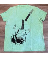 John Varvatos Star USA Men&#39;s Stone Wash Green Broken Guitar Graphic T-Sh... - $704.18 MXN