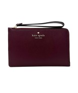 Kate Spade Staci Medium L-Zip Wristlet Wallet in Deep Berry Leather wlr0... - $55.04