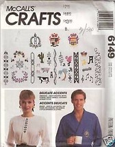 McCall&#39;s 6149 Delicate Accents (Embroidery) - $2.00