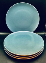 Ikea of Sweden Dinner Plates (4) 10&quot; Blue Stoneware - £18.28 GBP