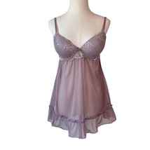 Charming Lingerie Lace Red Chemise With Asymmetrical Hemline - Size X-Large image 7