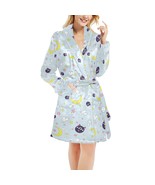 Women&#39;s Luna Bunny Star Moon Kawaii Anime Fleece Robe Blue - $73.53 CAD